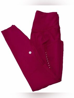 NWT*LULULEMON*SIZE 6*FAST & FREE HIGH RISE 25” TIGHT*POCKETS*BERRY RAMBLE $128